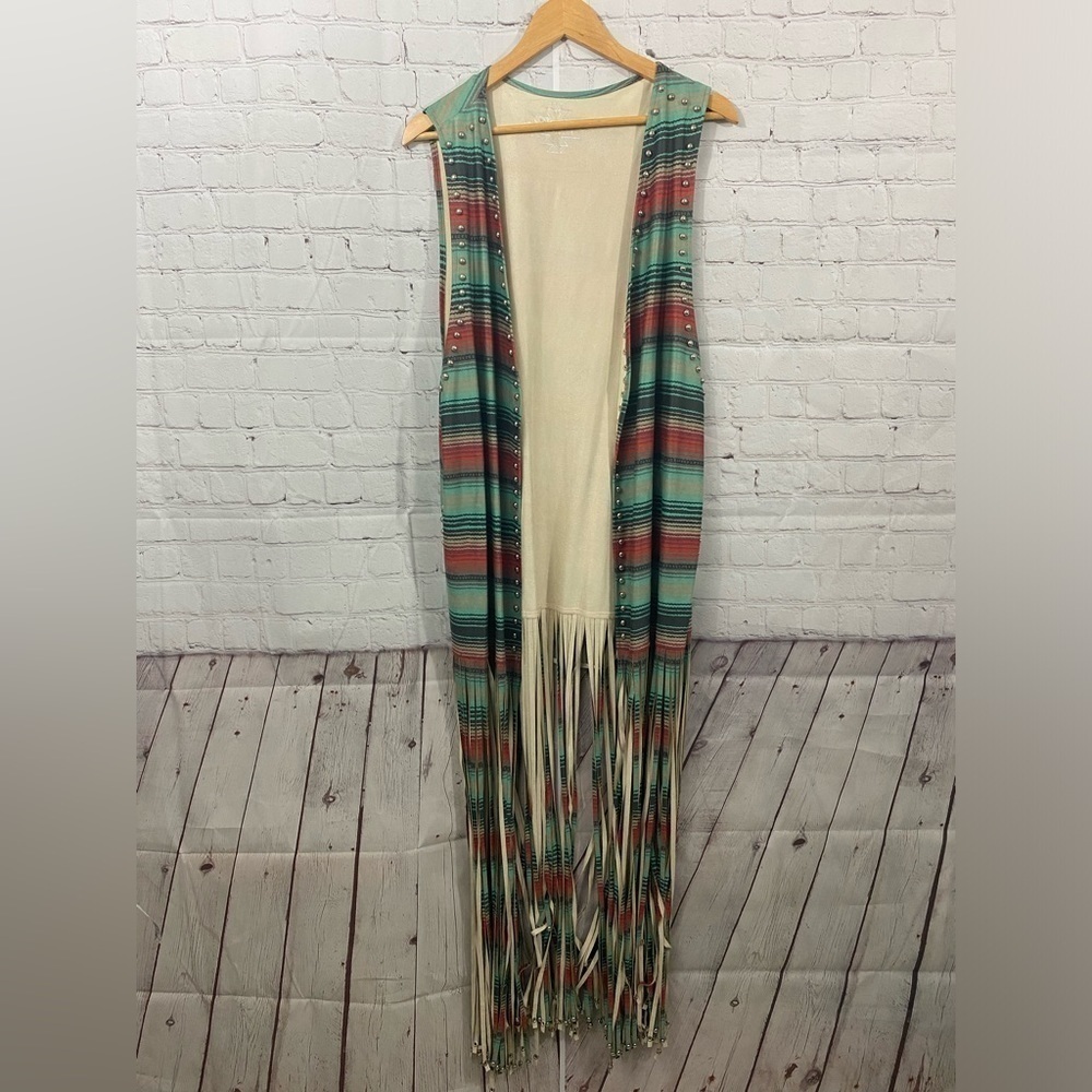 Crazy Train Sundance Kid Studded Duster Western Rodeo Womens Plus Size